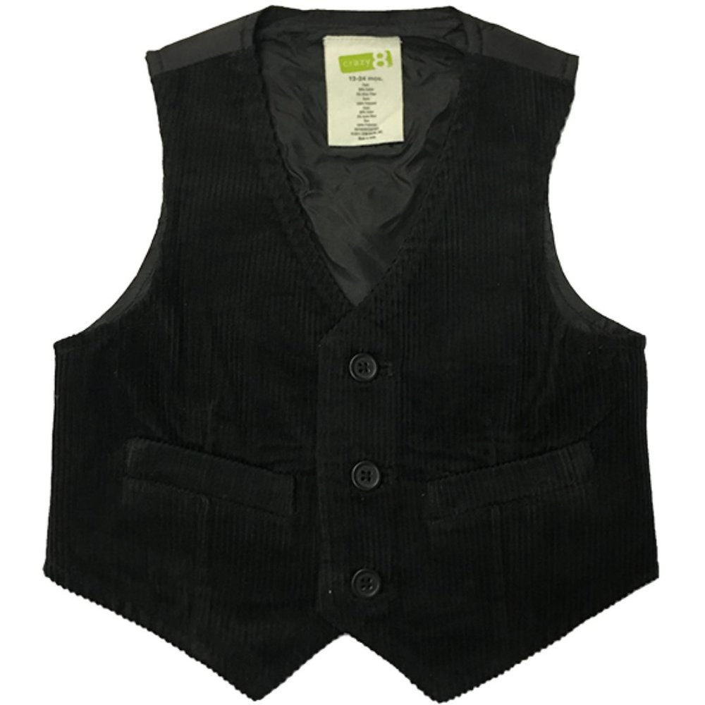 Crazy 8 Black Corduroy Vest